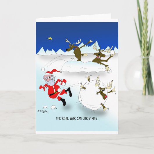 De echte oorlog met Kerstmis Feestdagen Kaart (Voorkant)