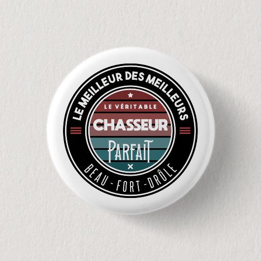 De echte perfecte jager ronde button 3,2 cm (Voorkant)
