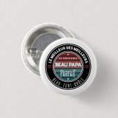 De echte perfecte vader. ronde button 3,2 cm (Voorkant /achterkant)