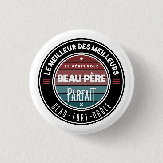 De echte, perfecte vader ronde button 3,2 cm (Voorkant)