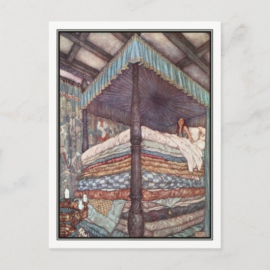 De echte prinses van Edmund Dulac Briefkaart (Voorkant)