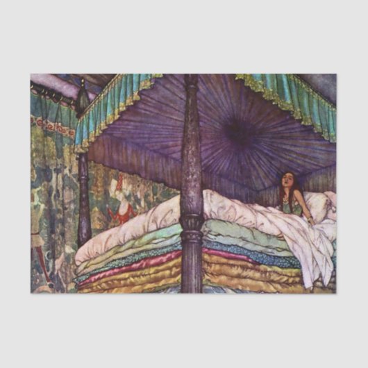 “De echte prinses” van Edmund Dulac Tissuepapier (Voorkant)