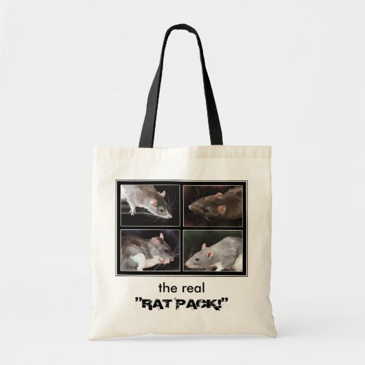 De echte, "RAT PACK!" - rattenbende Tote Bag (Voorkant)