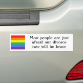 De echte reden waarom mensen geen homohuwelijk wil bumpersticker (Op auto)