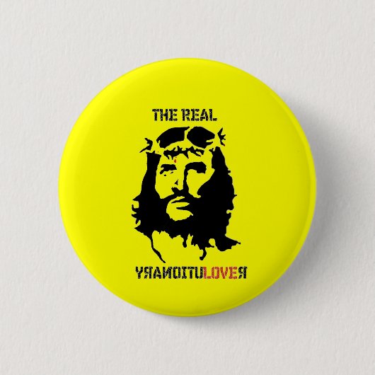De echte revolutie ronde button 5,7 cm (Voorkant)
