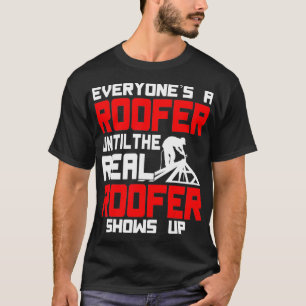 De echte Roofer Shows de dakbedekking van Mannen V T-shirt