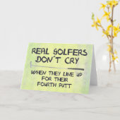 De echte schreeuw van Golfspelers don´t Kaart (Gele Bloem)