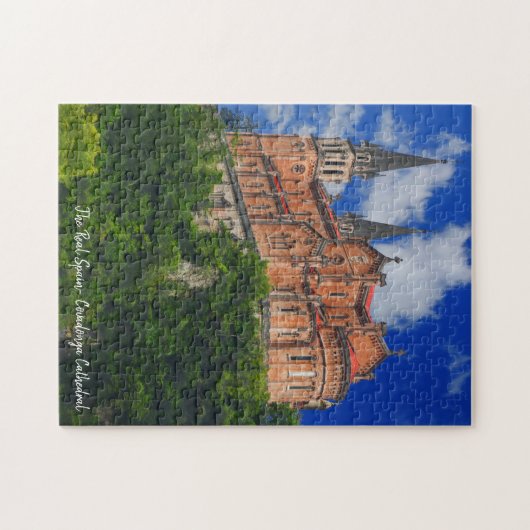 De echte Spaanse kathedraal Covadonga Legpuzzel (Horizontaal)