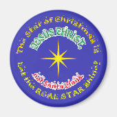 De echte ster van Kerstmis Magneet (Voorkant)