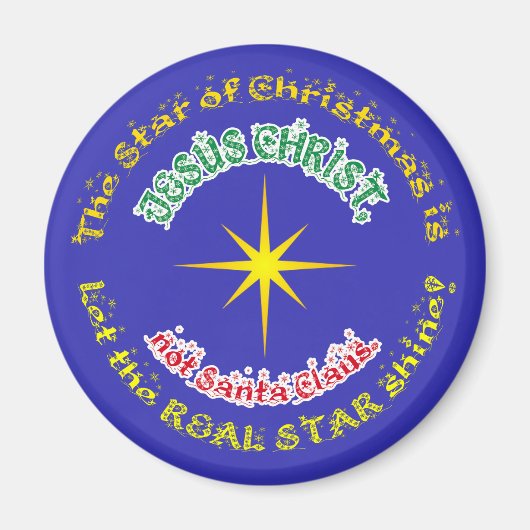 De echte ster van Kerstmis Magneet (Voorkant)