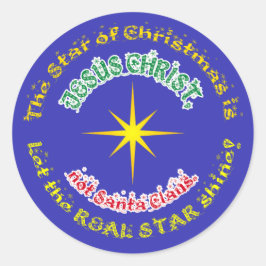 De echte ster van Kerstmis Ronde Sticker