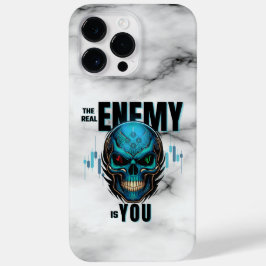 De Echte Vijand Ben Jij – Black Marble Trader Case-Mate iPhone 14 Pro Max Hoesje