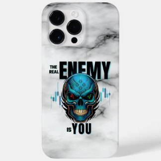 De Echte Vijand Ben Jij – Black Marble Trader Case-Mate iPhone 14 Pro Max Hoesje