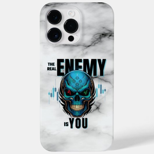De Echte Vijand Ben Jij – Black Marble Trader Case-Mate iPhone Case (Achterkant)