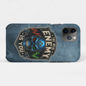 De Echte Vijand Ben Jij Blue Grunge Case-Mate iPhone Case (Achterkant (horizontaal))