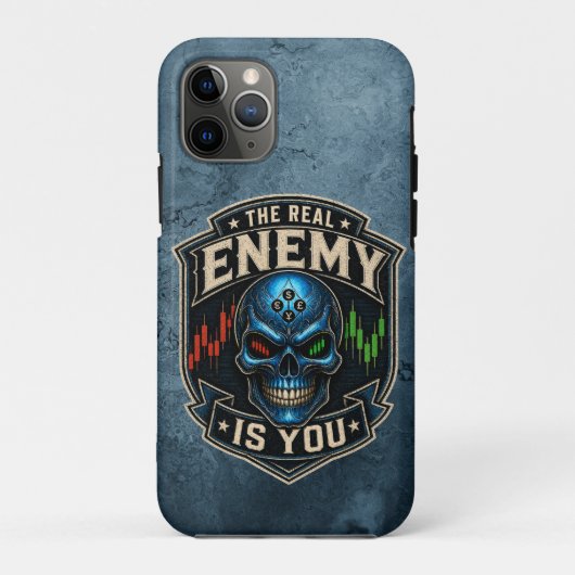 De Echte Vijand Ben Jij Blue Grunge Case-Mate iPhone Case (Achterkant)