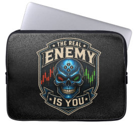 De Echte Vijand Ben Jij Zwarte Grunge Laptop Sleeve
