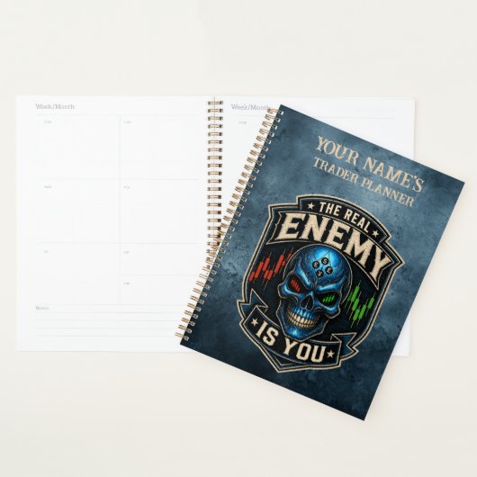 De Echte Vijand Bent Jij Blue Grunge Planner (Display)