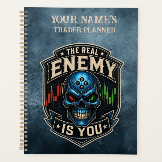 De Echte Vijand Bent Jij Blue Grunge Planner (Voorkant)