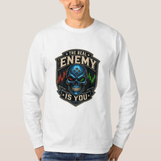 De Echte Vijand Bent Jij Trader Psychologie Schede T-shirt