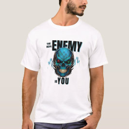 De Echte Vijand Bent Jij – Trader Schedel Design T-shirt