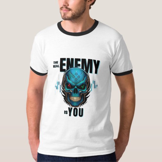De Echte Vijand Is Jij – Schedel T-shirt (Voorkant)