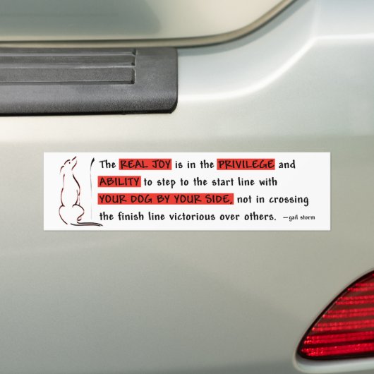 De echte vreugde van behendigheid bumpersticker (Op auto)