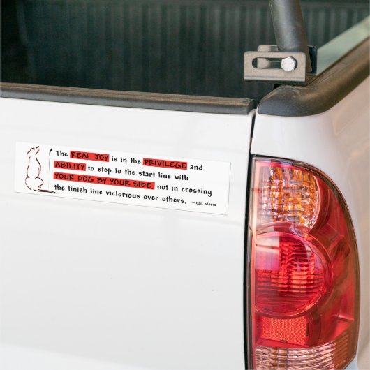 De echte vreugde van behendigheid bumpersticker (Op Truck)