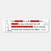 De echte vreugde van behendigheid bumpersticker (Voorkant)