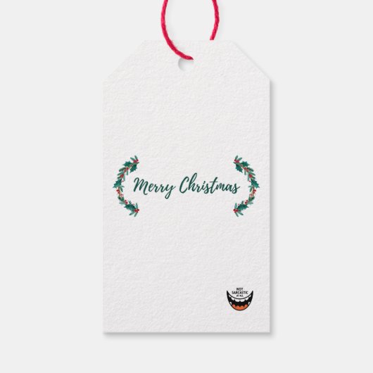 De echte vreugde van Kerstmis Cadeaulabel (Achterkant)