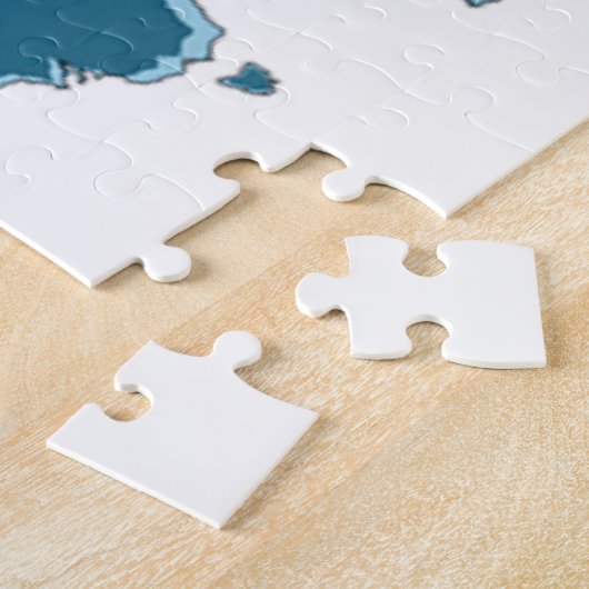 De echte Wereldkaart Legpuzzel (Zijkant)