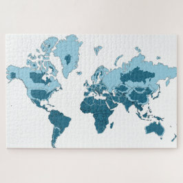 De echte Wereldkaart Legpuzzel