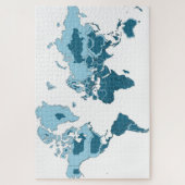 De echte Wereldkaart Legpuzzel (Verticaal)