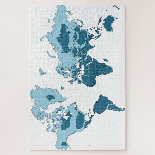 De echte Wereldkaart Legpuzzel (Verticaal)