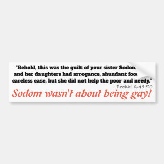 De echte zonde van Sodom — het was niet homoseksua Bumpersticker