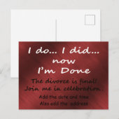 De Echtscheiding is Definitief Briefkaart (Voorkant / Achterkant)