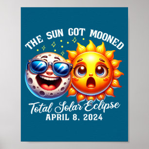 De Eclipse Zon Kreeg Maan Zonne-energie Poster