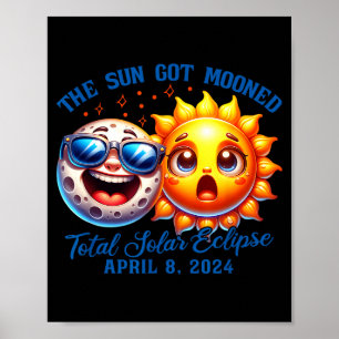 De Eclipse Zon Kreeg Maan Zonne-energie Poster