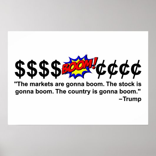 De economie gaat boomen poster (Voorkant)