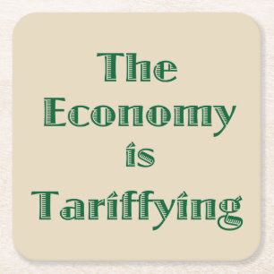De economie is aan het Tariffiëren Kartonnen Onderzetters
