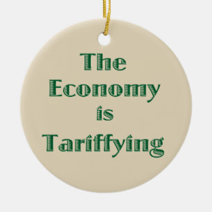 De economie is aan het Tariffiëren Keramisch Ornament