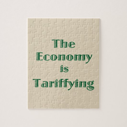 De economie is aan het Tariffiëren Legpuzzel (Verticaal)