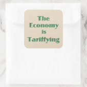 De economie is aan het Tariffiëren Vierkante Sticker (Tas)