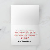 De economie is Slecht Dit Jaar… Feestdagen Kaart (Binnen)