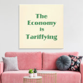 De economie is tariferend canvas afdruk (Insitu (Woonkamer))
