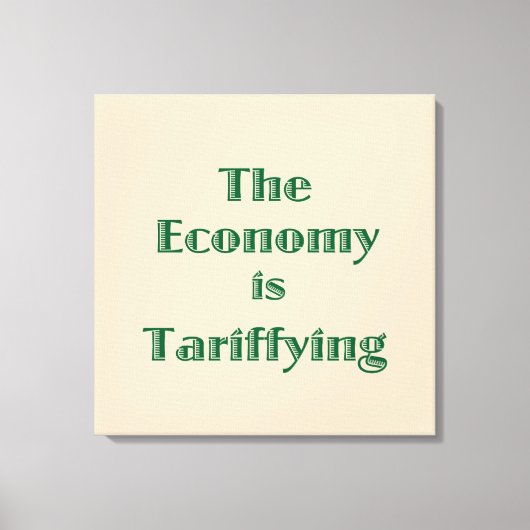 De economie is tariferend canvas afdruk (Voorkant)