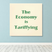 De economie is tariferend canvas afdruk (Insitu (Houten vloer))