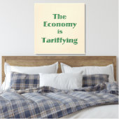 De economie is tariferend canvas afdruk (Insitu (Slaapkamer))