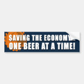 De economie redden...bumpersticker bumpersticker (Voorkant)