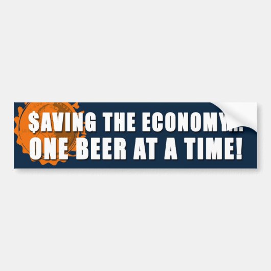 De economie redden...bumpersticker bumpersticker (Voorkant)